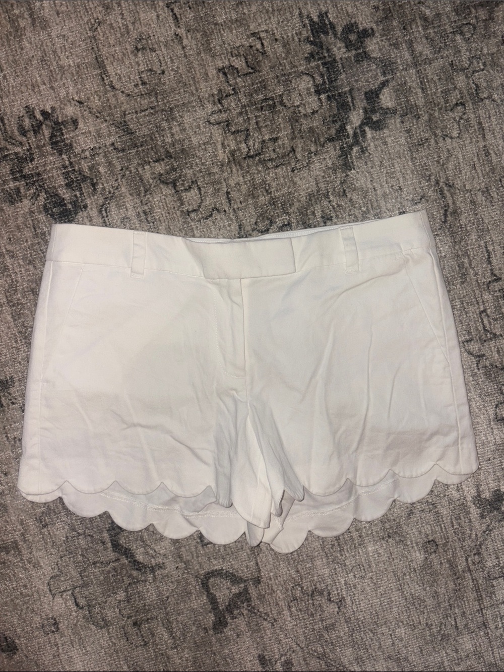 J. Crew White Scalloped & Navy shorts Bundle